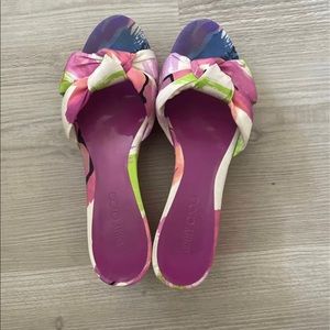 Jimmy Choo floral cork wedge